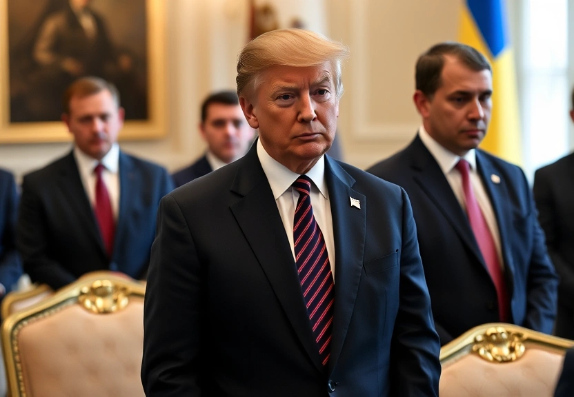 Representação visual de Zelensky and Allies Seek Trump's Support for Ukraine at Paris Summit