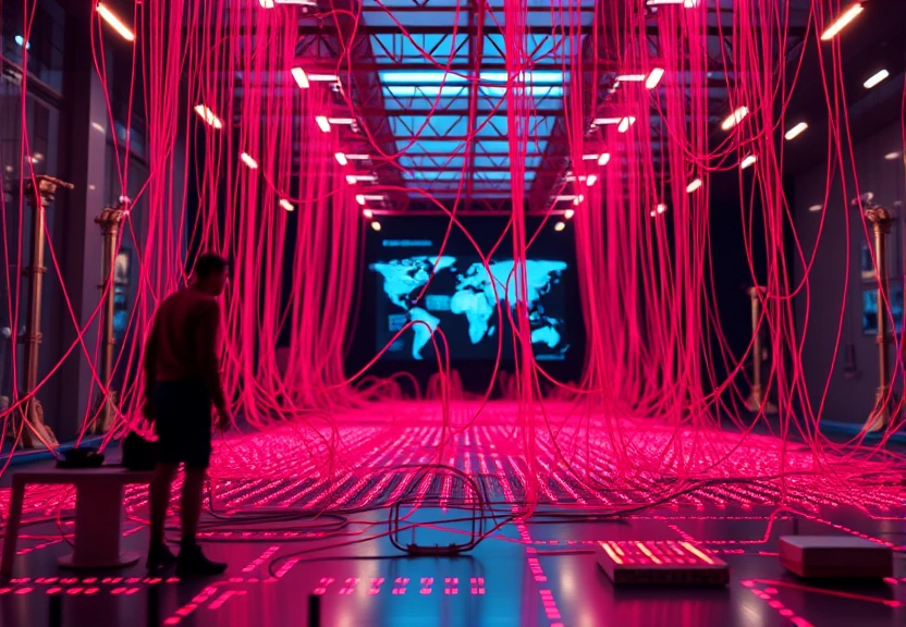 Representação visual de Una red cuántica avanzada podría ser un prototipo para el internet cuántico.