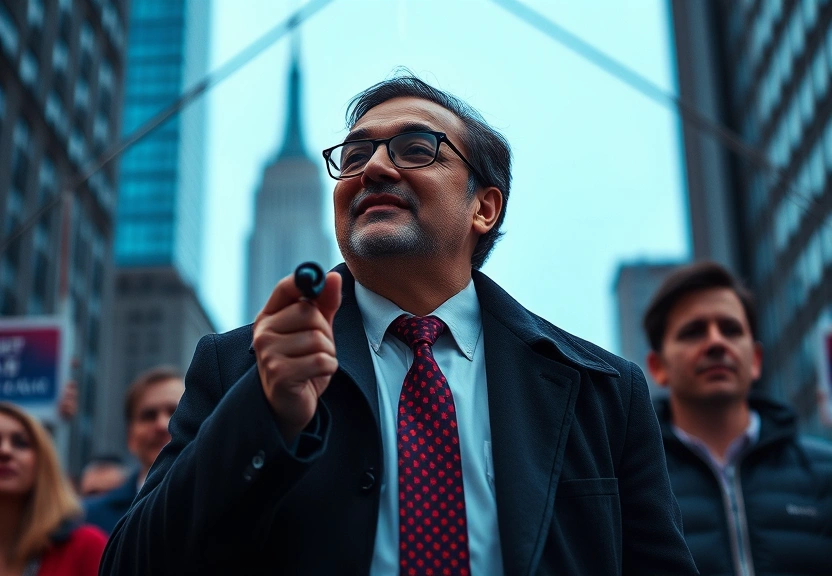 Representação visual de Sube el volumen: el socialista demócrata Zohran Mamdani desafía a Trump tras obtener un histórico triunfo en las elecciones de Nueva York.