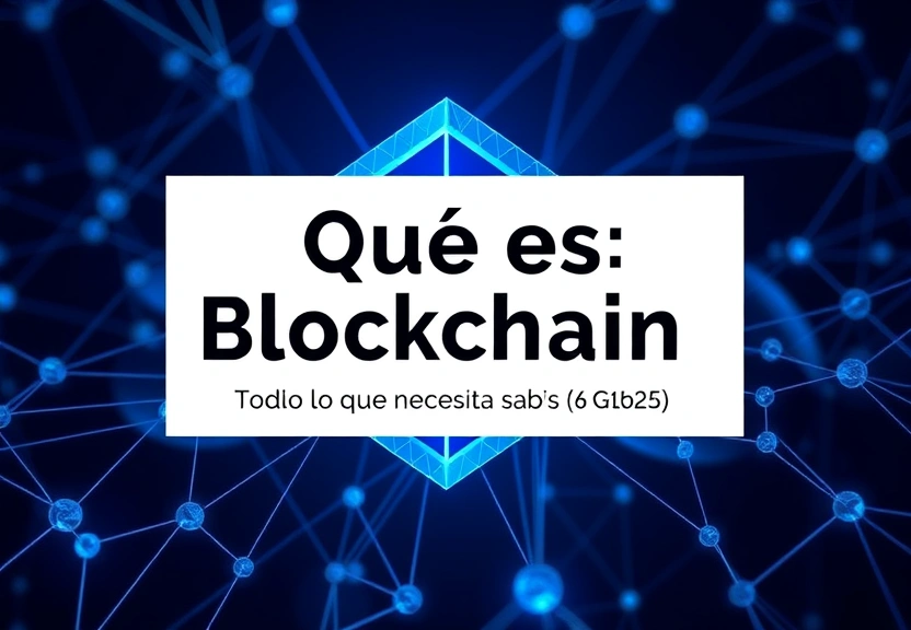 Representação visual de ¿Qué es Blockchain: Todo lo que Necesitas Saber (2025)